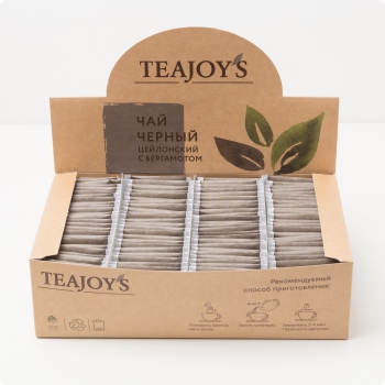Чай черный TEAJOYS (ТиДжойс), упаковка 100 саше по 2 г, цейлонский с бергамотом