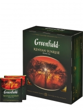 Чай черный Greenfield Kenyan Sunrise (Гринфилд Кения Санрайз), упаковка 100 пакетиков